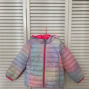 Pink Ombre lightweight Puffer Jacket